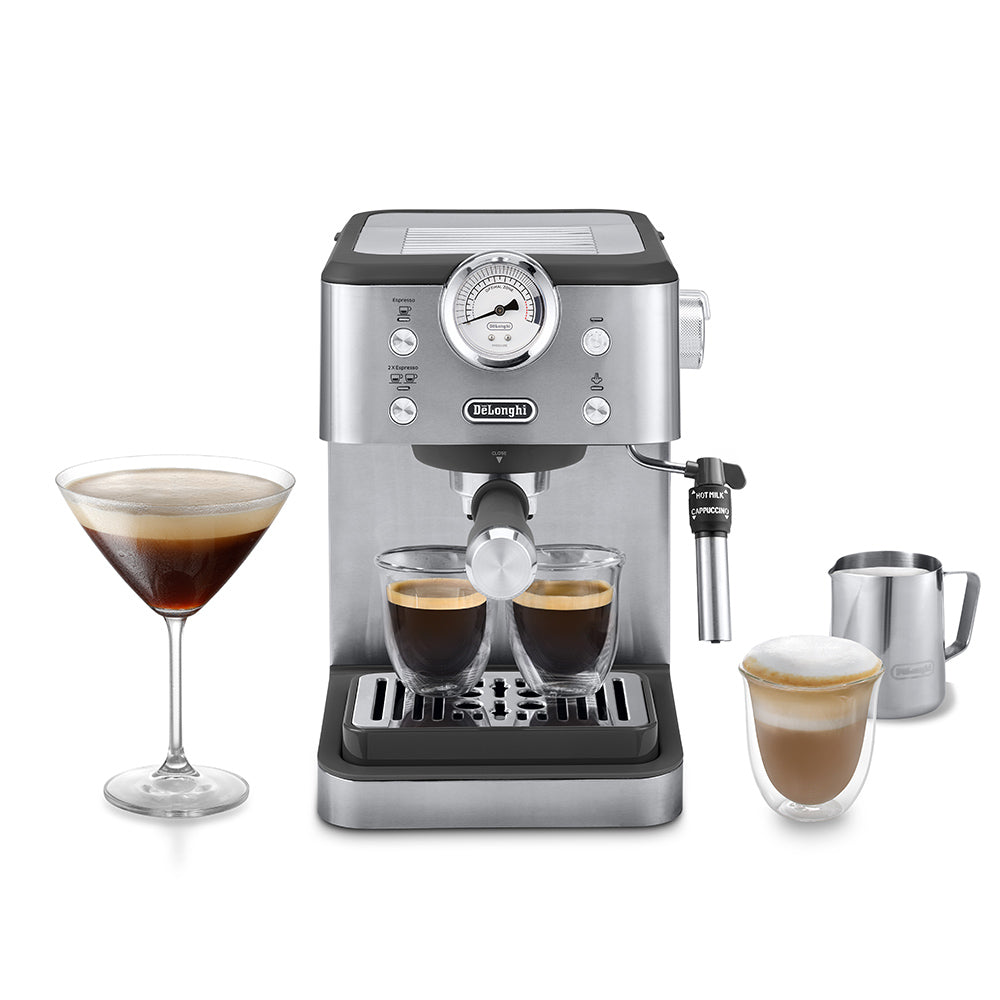DeLonghi Classic Manual Pump Espresso Coffee Machine 1.7L EM450.M