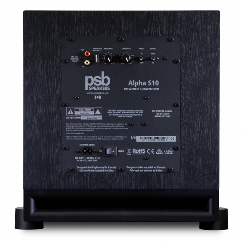 PSB Alpha S10 - 10″ Subwoofer (Each)