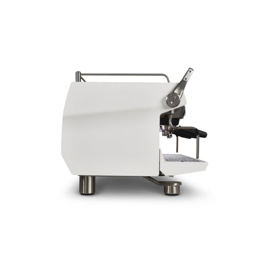 Rancilio RS1 two group head espresso machine White side view