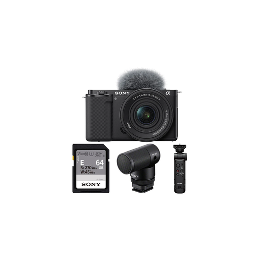 Sony Alpha ZV-E10 Mirrorless Camera with 16-50mm Lens (Black) CREATOR KIT