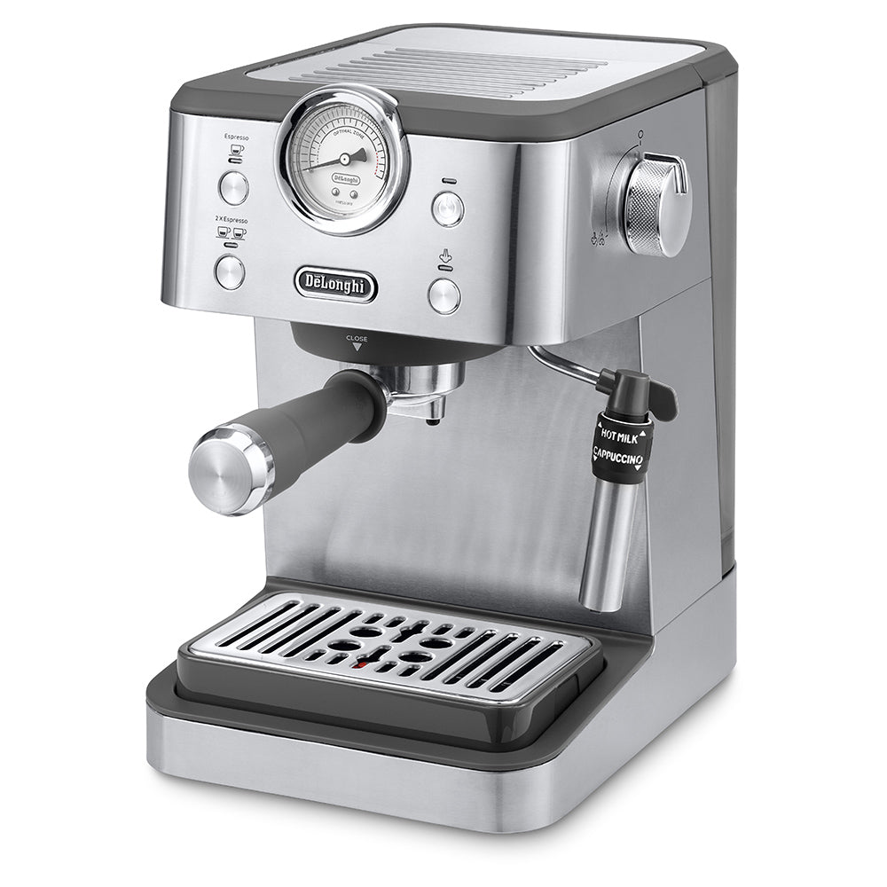 DeLonghi Classic Manual Pump Espresso Coffee Machine 1.7L EM450.M