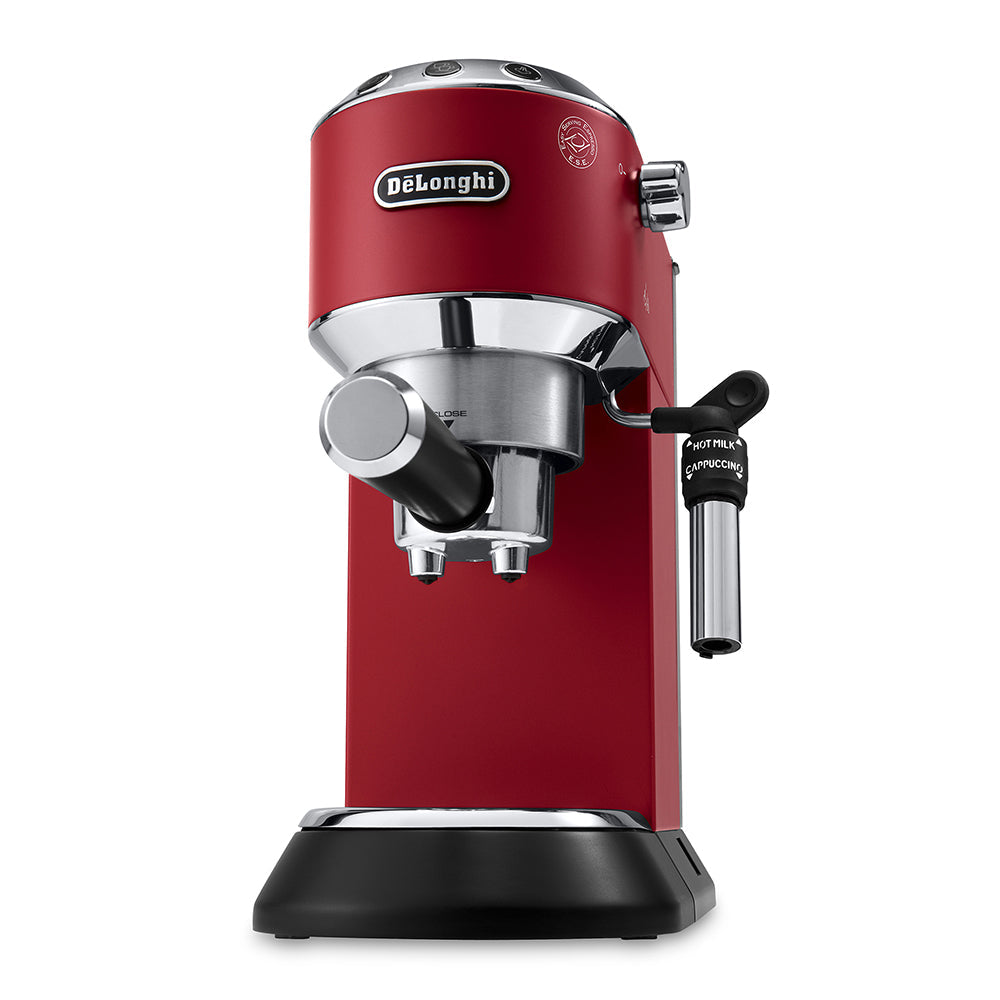 DeLonghi Dedica Style Manual Pump Espresso Machine EC685 Matte Red
