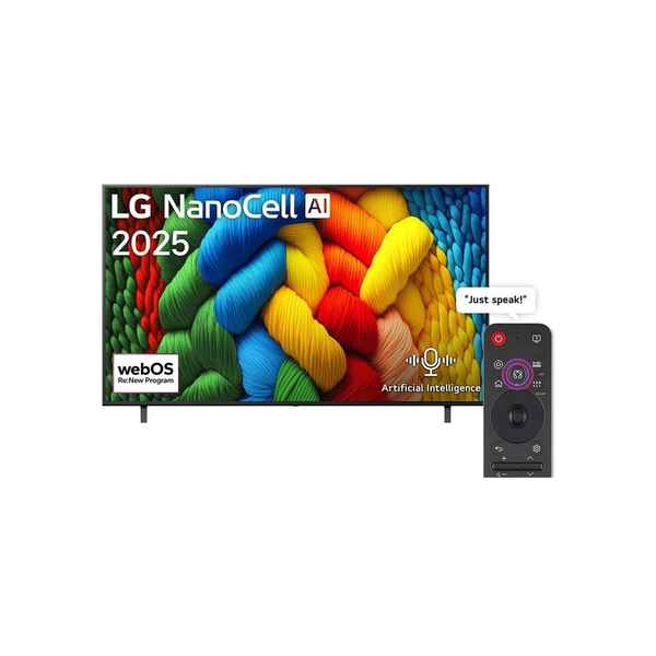 LG 55" NanoCell AI NANO80 4K Smart TV 55NANO80A6A.AFAB
