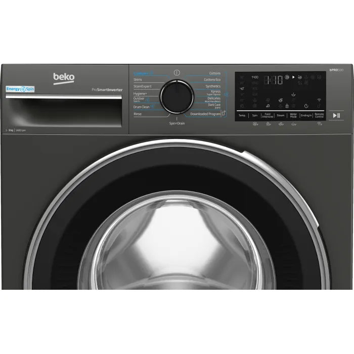 Beko 9kg Twilight Spin Front Loader Washing Machine Grey BAW208