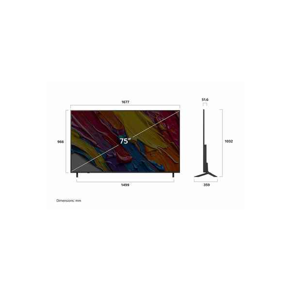 LG 75" QNED AI QNED82 4K Smart TV AI Magic Remote HDR10 webOS25 2025