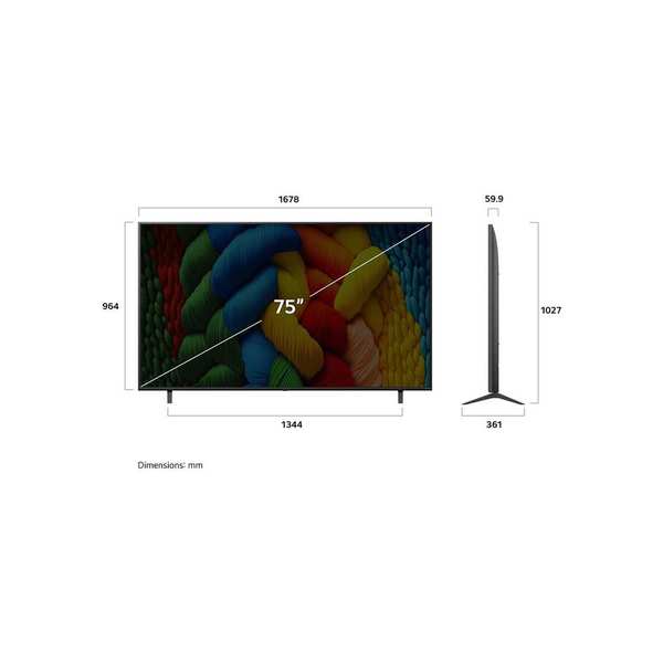 LG 75" NanoCell AI NANO80 4K Smart TV 75NANO80A6A.AFAB
