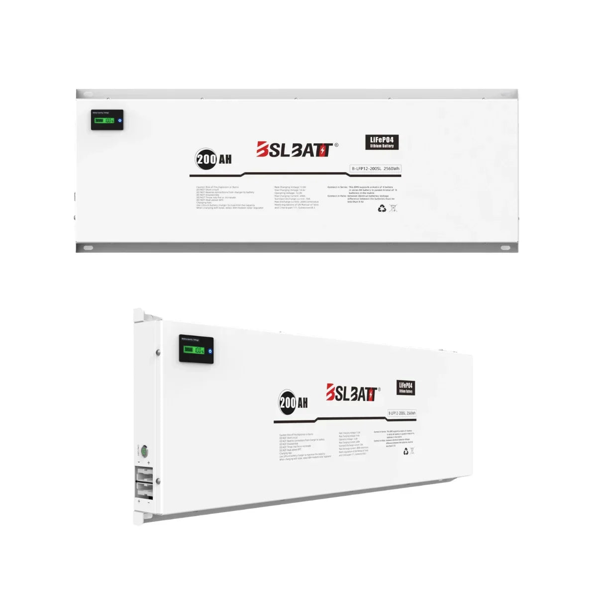 BSL Batt 12V 200Ah LiFePO4 Flat-pack