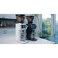Black & White Mahlkönig E64 WS GbS Home Espresso Grinder in kitchen from an angle