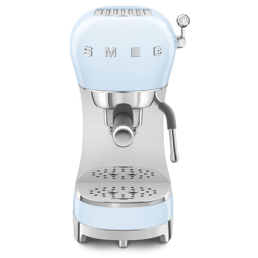 Smeg Retro Manual Espresso Coffee Machine ECF02PB Pastel Blue