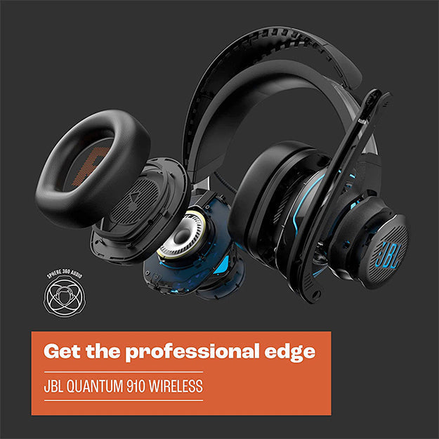 JBL Quantum 910 Wireless Over-Ear ANC Gaming Headset - Black
