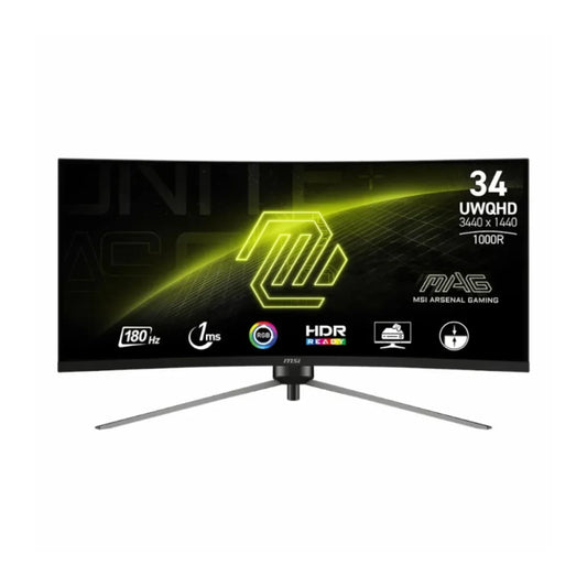 MSI MAG345CQR 34″ Curved Gaming Monitor 3440×1440 (UWQHD) VA 1ms 180Hz