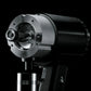 Mazzer Philos Black single dose espresso grinder with dosing cup & internal grinding chamber exposed