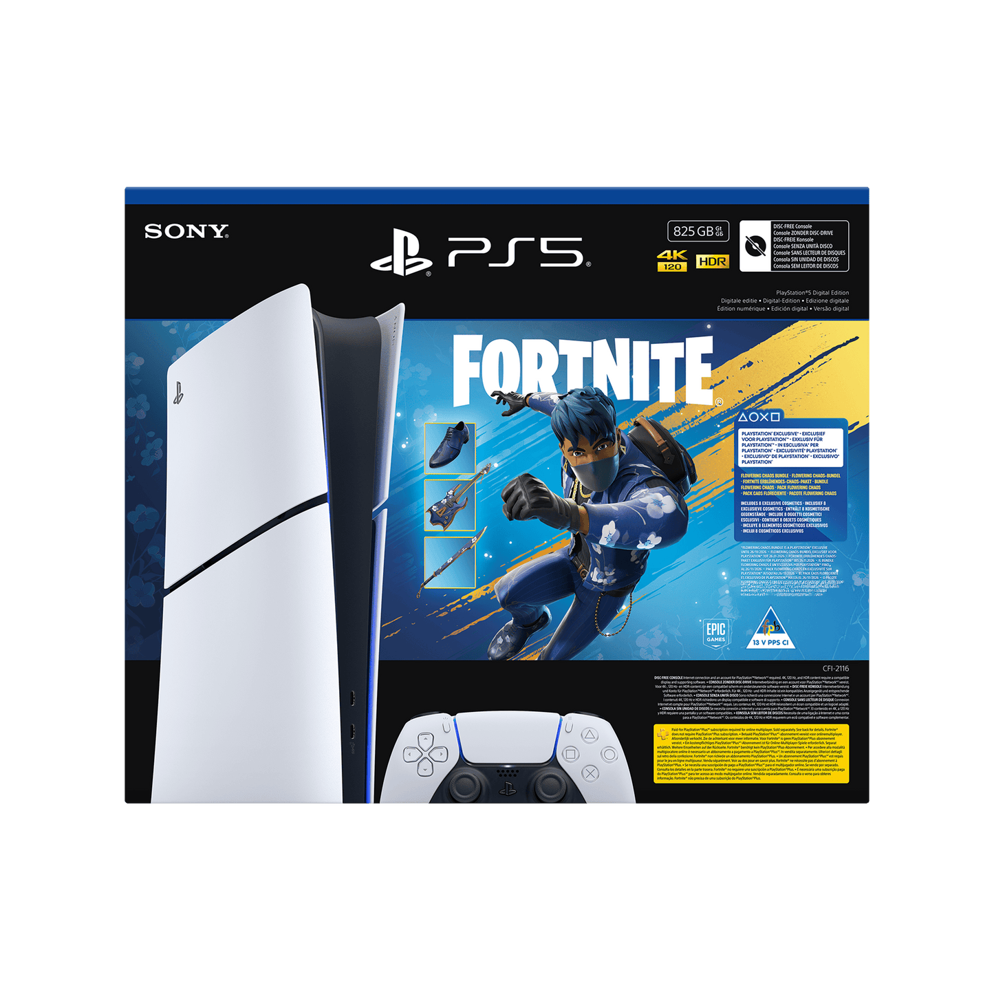 PS5 Slim Digital+ Fortnite Flowering Chaos (Voucher) - KOODOO