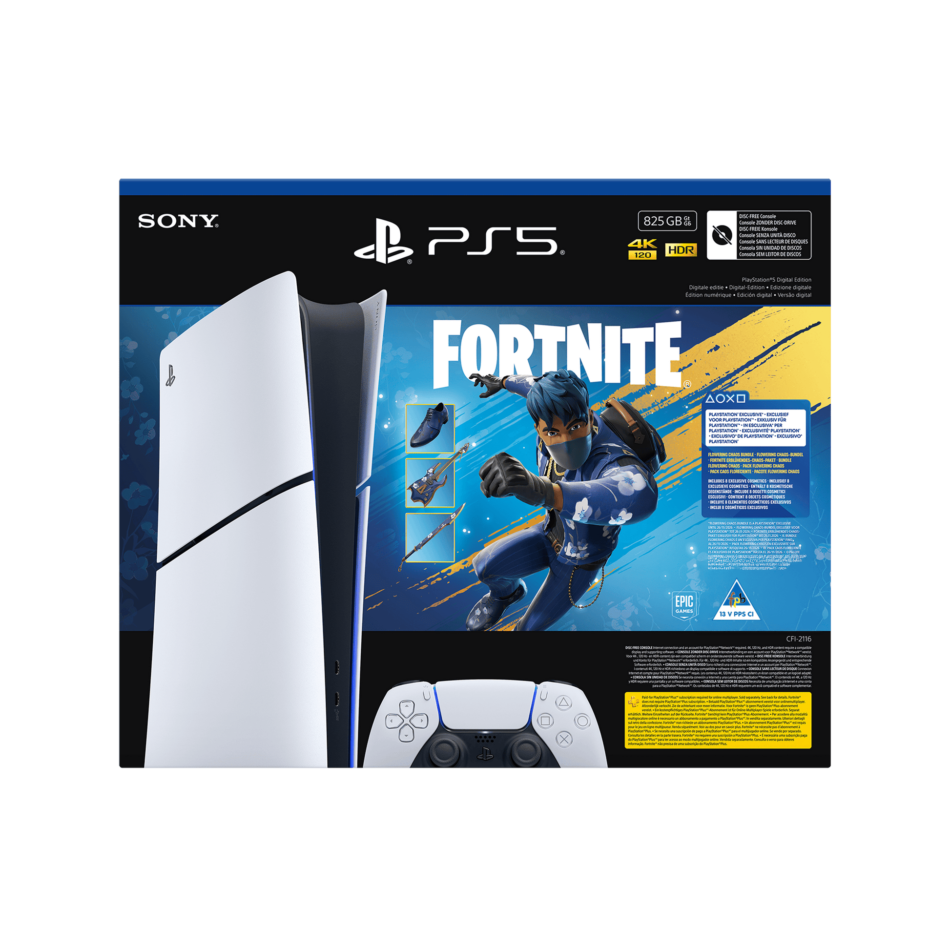 PS5 Slim Digital+ Fortnite Flowering Chaos (Voucher) - KOODOO