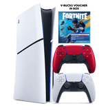 PS5 Slim + Fortnite Flowering Chaos (Voucher) + PS5 Dual Sense Volcanic Red - KOODOO