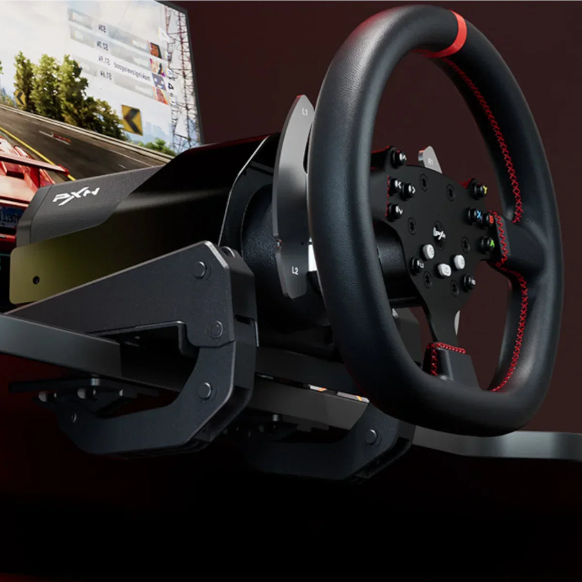 PXN V10 Ultra Direct Drive Steering Wheel & Hall Effect Pedal Set