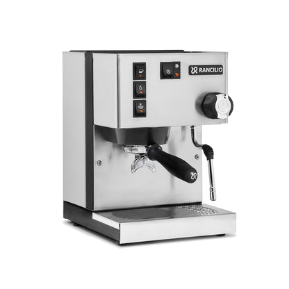 Rancilio Silvia V6 Espresso Machine Steel Front Angle