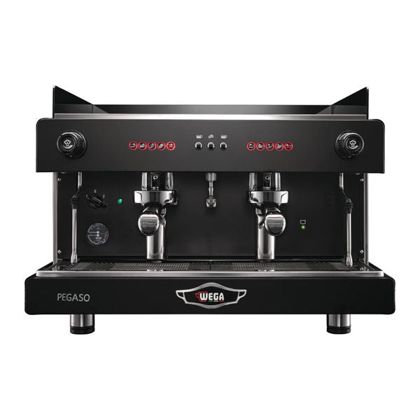 Wega Pegaso Espresso Machine 2 Group Black Front