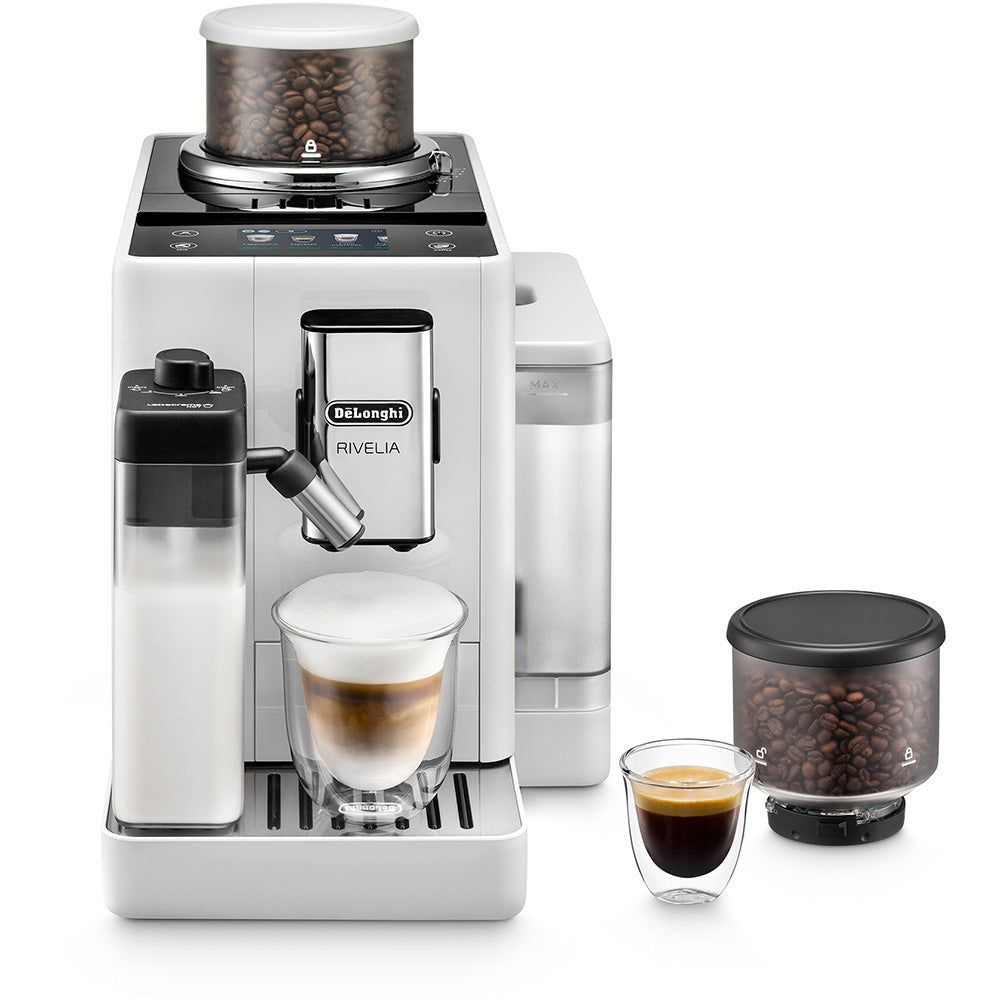 DeLonghi Rivelia Bean To Cup Coffee Machine Arctic White