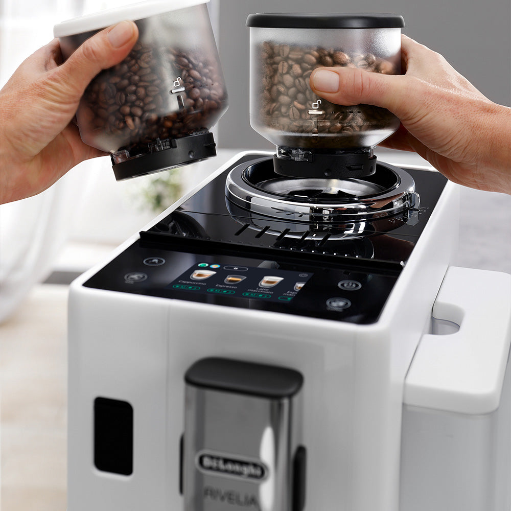 DeLonghi Rivelia Bean To Cup Coffee Machine Arctic White
