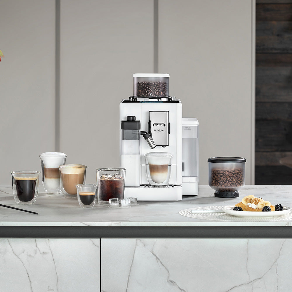 DeLonghi Rivelia Bean To Cup Coffee Machine Arctic White