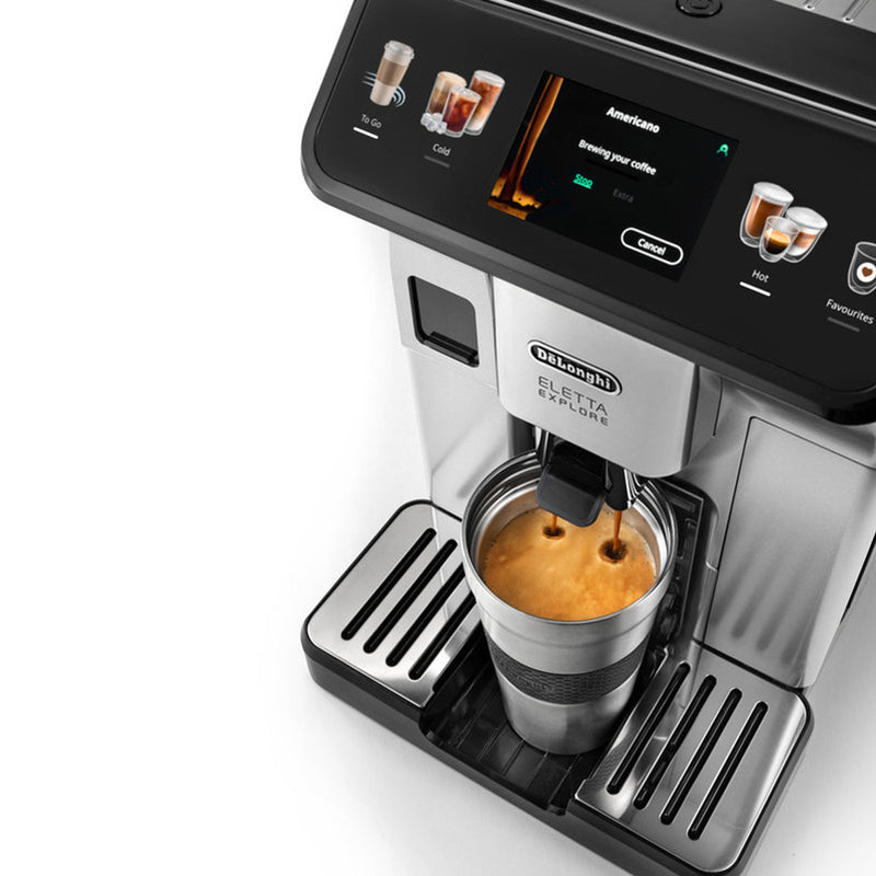 DeLonghi Eletta Explore Hot & Cold Bean-to-Cup Coffee Machine ECAM450.65S