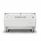 White Rancilio Invicta espresso machine from the back